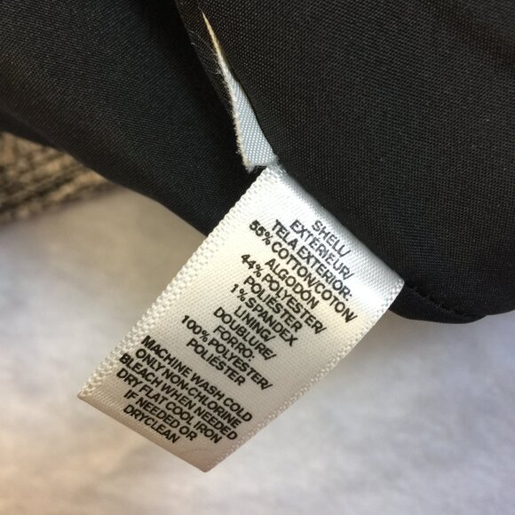 Ann Taylor LOFT Mini Pencil Skirt 12P Womans Petite Black White Tweed Zip Pocket - Picture 4 of 12